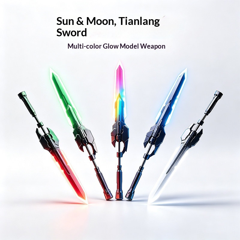Cosplay Prop Building - สินค้า: ชุดประกอบดาบโมเดลพร้อมไฟ LED สำหรับคอสเพลย์ ชุดประกอบพลาสติกสำหรับสะสม ตกแต่ง