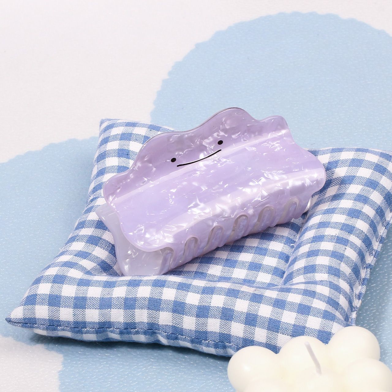 Cosplay Floating Prop - กิ๊บติดผมโปเกมอน ดิทโต้ สีม่วง น่ารัก สำหรับเด็กผู้หญิง กิ๊บติดผมทรงบัน