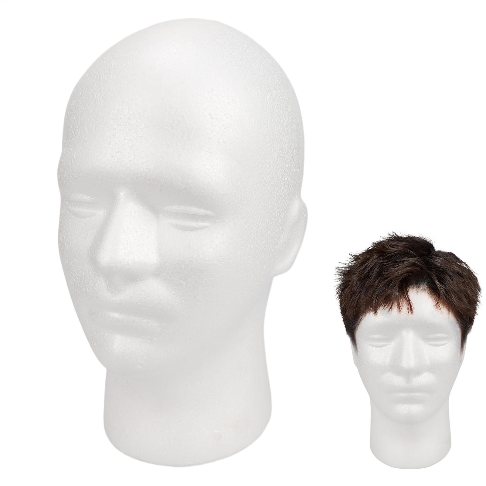 Cosplay Prop Foam - หัวหุ่นโชว์หมวกผู้ชาย พร้อมขาตั้ง โฟมสำหรับจัดทรงหมวก วิกผม ใช้สำหรับจัดแสดง ทำทรงผมในร้านเสริมสวย