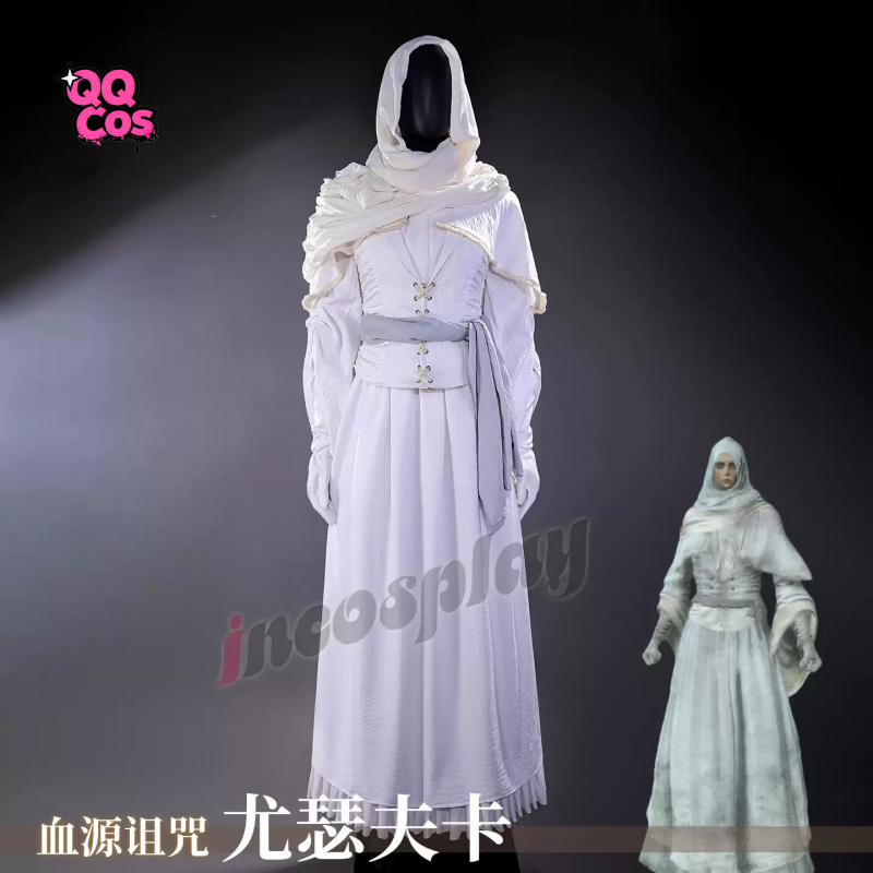 Bloodborne Cosplay Prop - ชุดคอสเพลย์ Bloodborne Iosefka สำหรับงานปาร์ตี้คริสต์มาส ชุดสวยงามพร้อมอุปกรณ์เสริมครบชุด QQcos