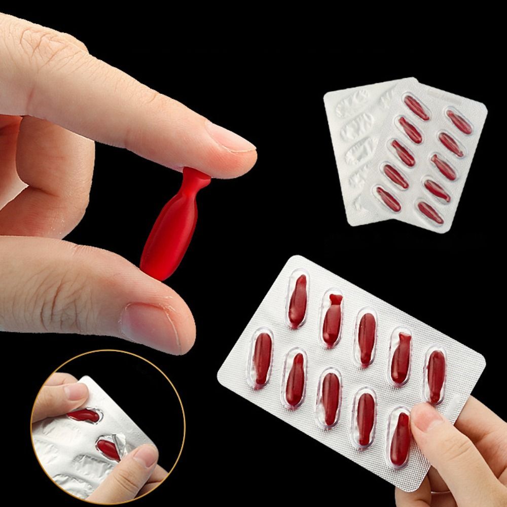 Easy Cosplay Prop - อุปกรณ์ประกอบฉากฮาโลวีน ปลอมเลือดเม็ด ปลอดภัย ทำความสะอาดง่าย ไม่เป็นพิษ รับประทานได้