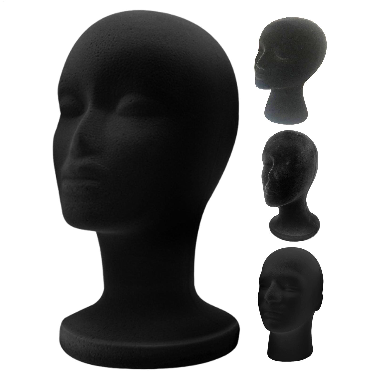 Cosplay Prop Foam - หัวหุ่นทำจากโฟมหุ้มกำมะหยี่สีดำ ทนทาน สำหรับโชว์วิกผม ใช้ในงานเสริมสวย แสดงแบบ และจัดแต่งทรงผม