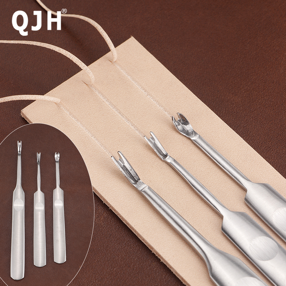 Craft Knife Set - พรีเมี่ยมสแตนเลสหนัง Crafting Slot ชุดเครื่องมือ - Groover,