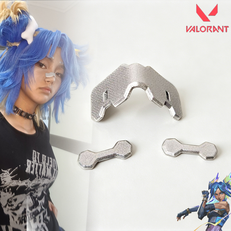 Bloodborne Cosplay Prop - แถบปิดจมูกคอสเพลย์ VALORANT Neon สำหรับผู้ใหญ่ สไตล์ Y2k