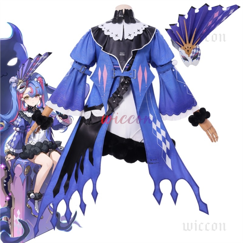 Cosplay Floating Prop - ร็อคเซียคอสเพลย์เครื่องแต่งกายวิกผมชุดเครื่องประดับศีรษะอุปกรณ์ประกอบฉากปาร์ตี้ฮาโลวีนสำหรับผู้หญิงสาวๆ