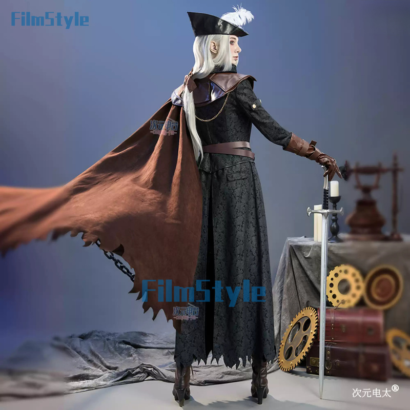 Bloodborne Cosplay Prop - ชุดคอสเพลย์เลดี้มาริอาจากเกม Bloodborne Astral Clocktower Hunter ประกอบด้วยเสื้อคลุม