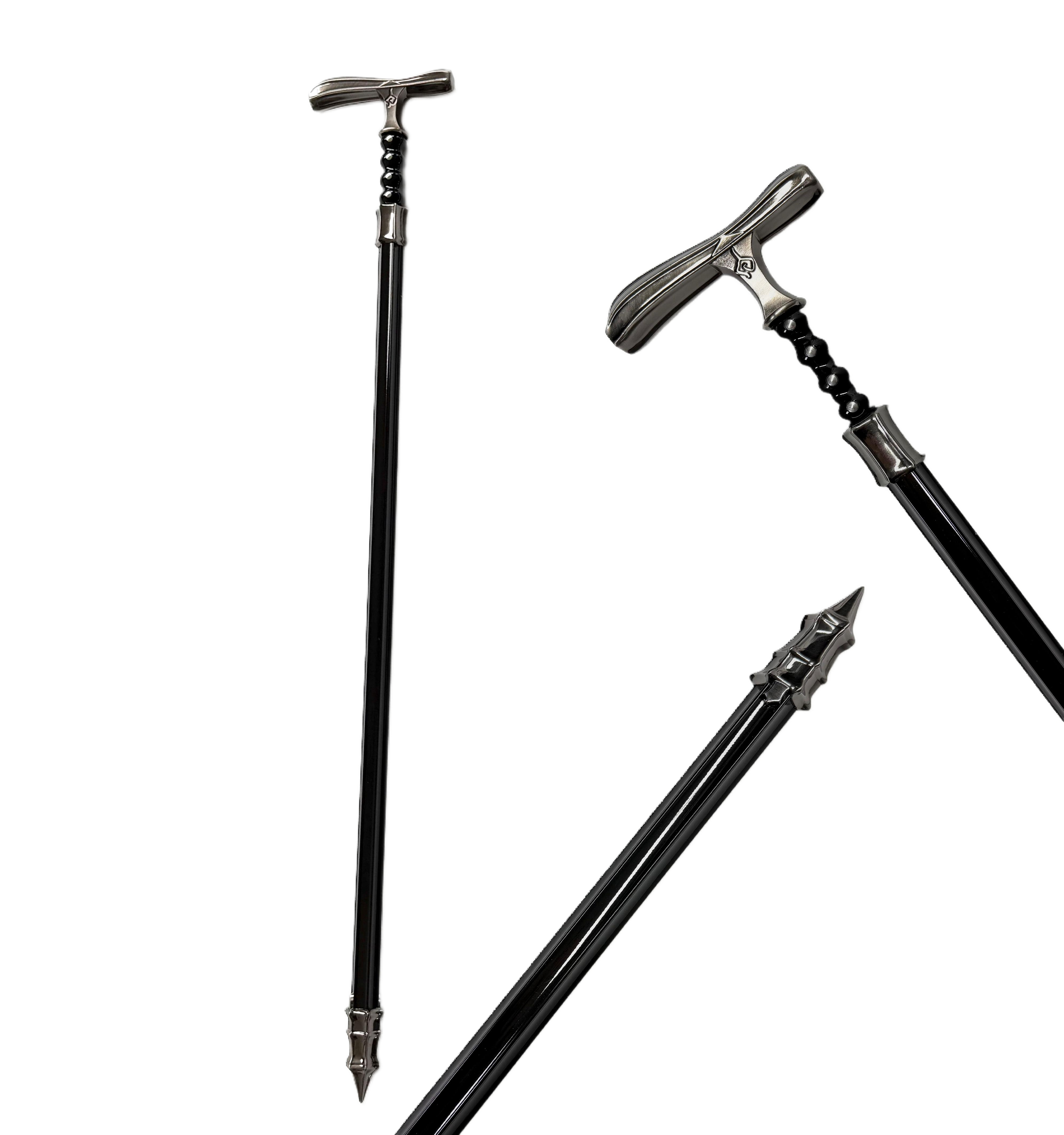 Bloodborne Cosplay Prop - ไม้เท้าฮันเตอร์ Bloodborne Spiral Staff - มีให้เลือกสองสีโลหะ