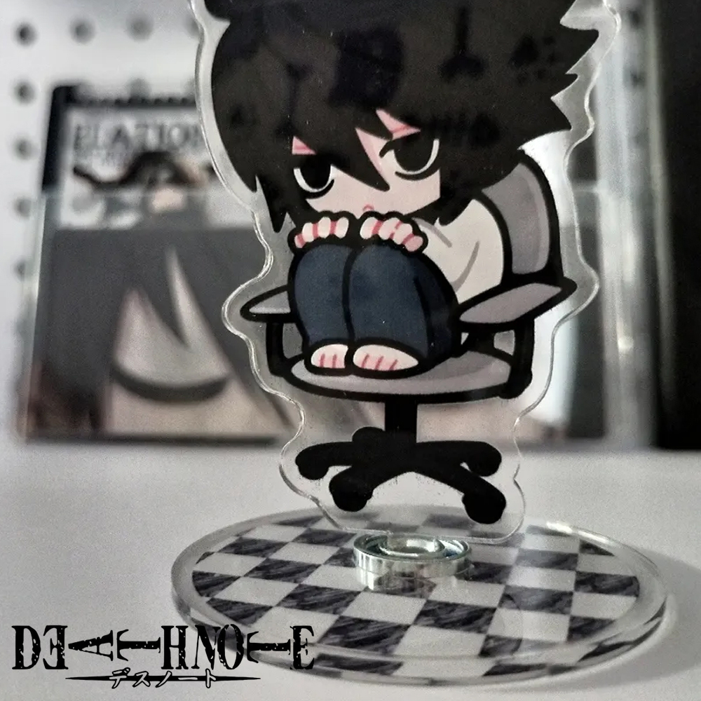 Acrylic Cosplay Prop - อะคริลิกสแตนด์ตั้งโต๊ะลายอนิเมะเดธโน้ต แอล.ลอว์ไลท์ ของตกแต่งสำหรับวางบนโต๊ะ ของสะสมสำหรับทุกเพศ
