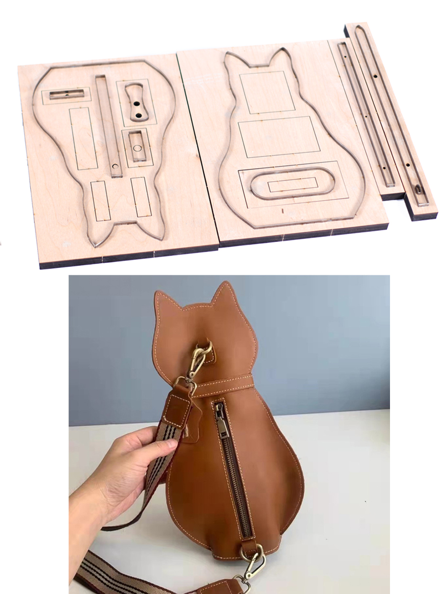Craft Knife Set - DIY หัตถกรรมเครื่องหนังแมวน่ารักกระเป๋าคาดหน้าอกตายมีดตัดโมลโลหะเหล็กโหลอุปกรณ์แกะสลักชุดใบปัดน้ำฝน33x20cm