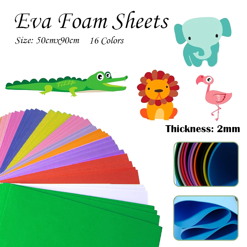 Cosplay Props Eva Foam - แผ่นโฟม EVA สีสันสดใส 16 สี หนา