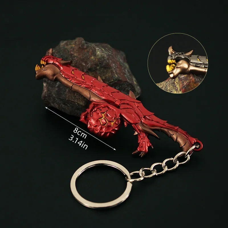 Bloodborne Cosplay Prop - 1ชิ้น/อัลลอยด์8ซม. โมเดลอาวุธนักล่าระยะประชิดของล่านกพิราบพวงกุญแจขนาดเล็กของผู้ชายกระเป๋ารถเครื่องประดับตกแต่งของขวัญ
