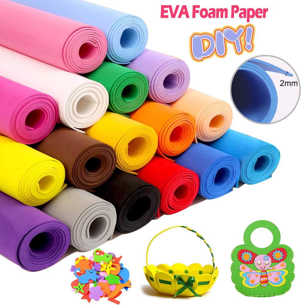 Cosplay Props Eva Foam - หนา 2 มม.แผ่นโฟม EVA สีสันสดใส 50x90