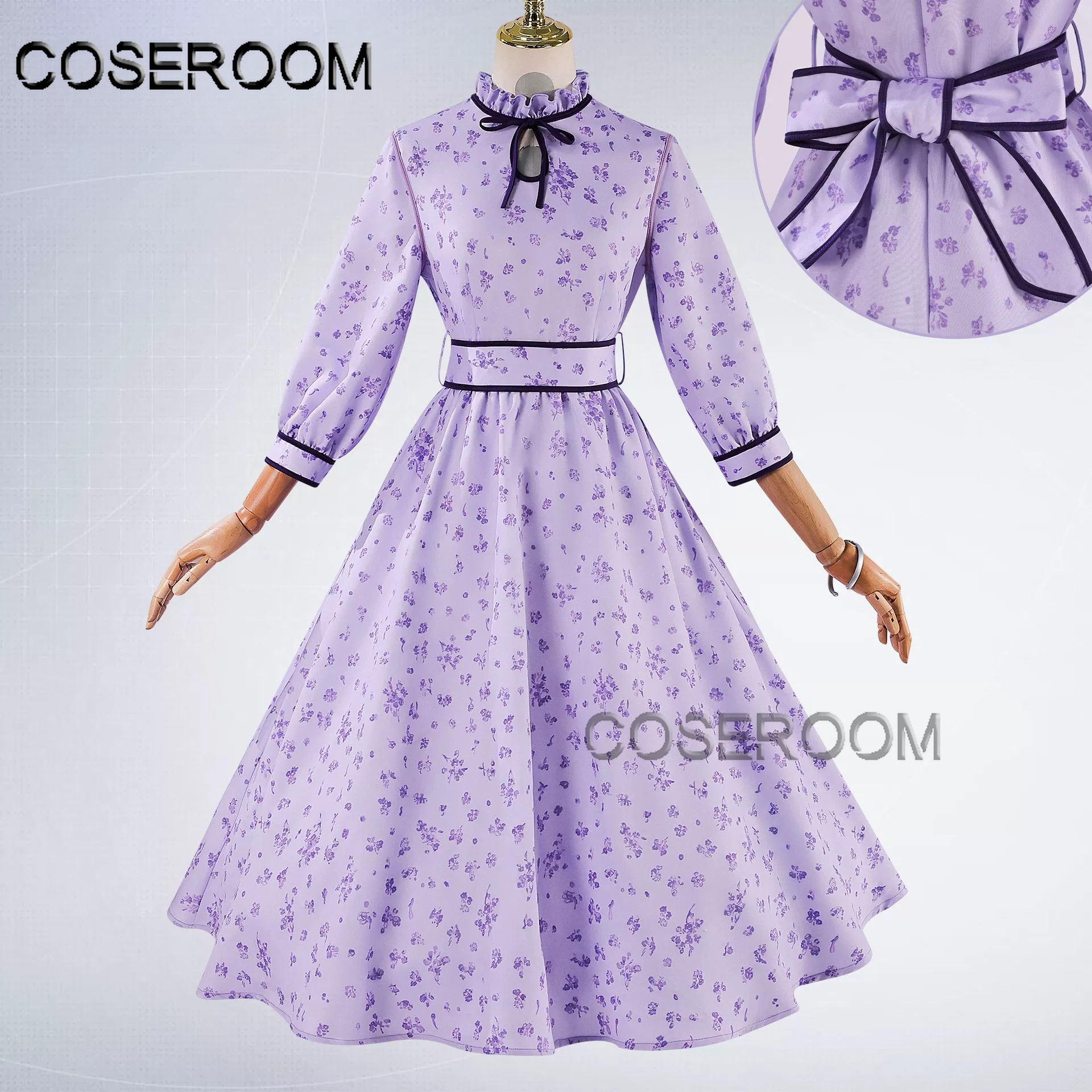 Frieren Cosplay Prop - อะนิเมะฟรีเรน: บียอนด์ เจอร์นีย์'เอส เอนด์ เฟิร์นชุดคอสเพลย์ ชุดเดรส