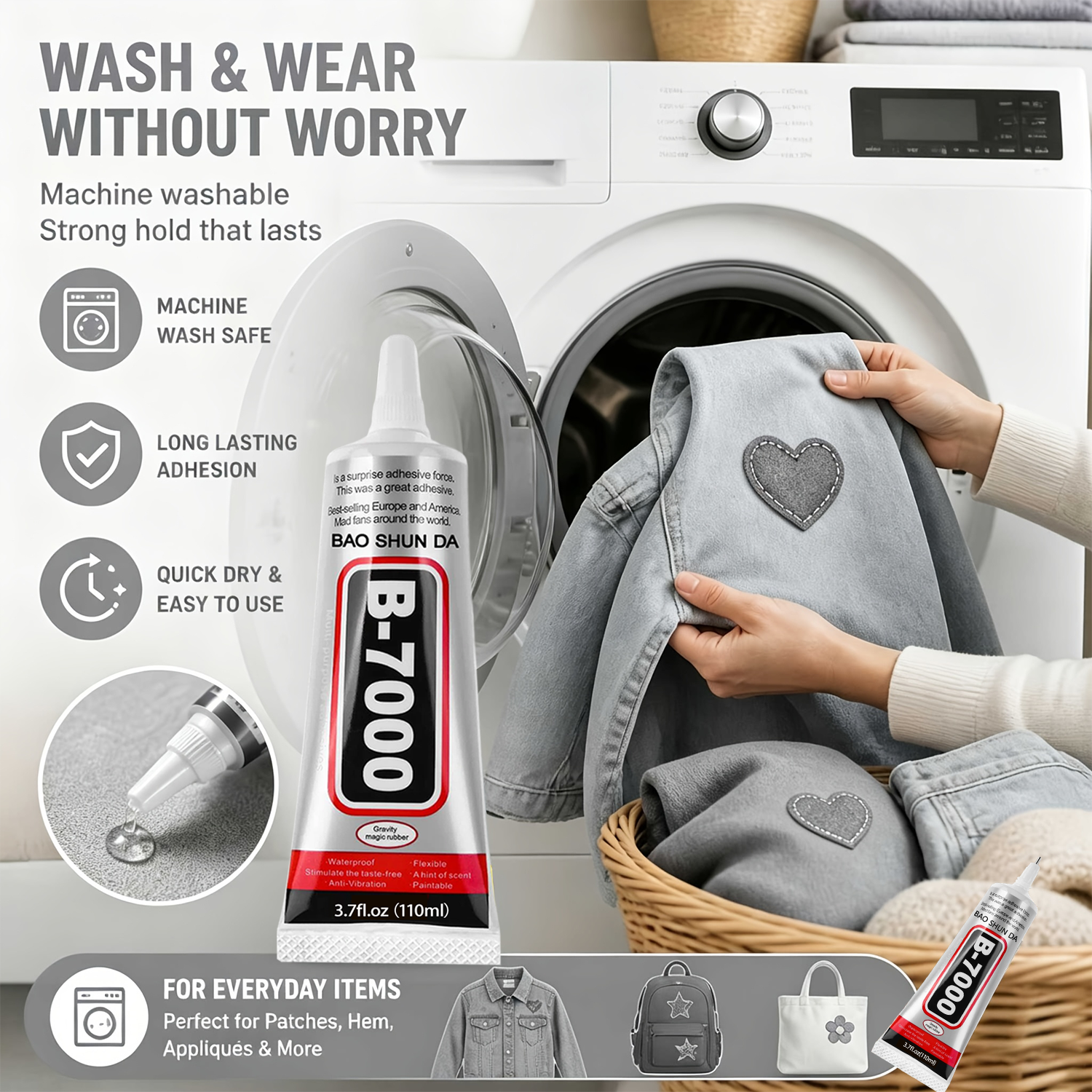 กาวติดผ้า B-7000 กาวติดแน่นและ - Contact Cement Glue บทวิจารณ์และราคา