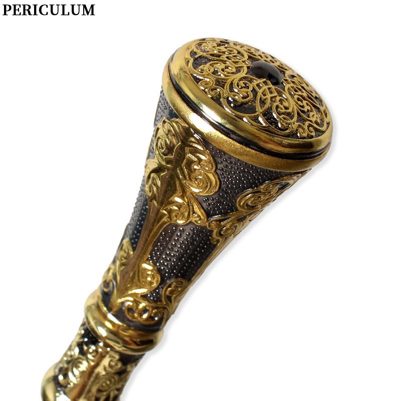 ไม้เท้าแกะสลักลายดอกไม้สีดำทอง - Detachable Cosplay Prop บทวิจารณ์และราคา