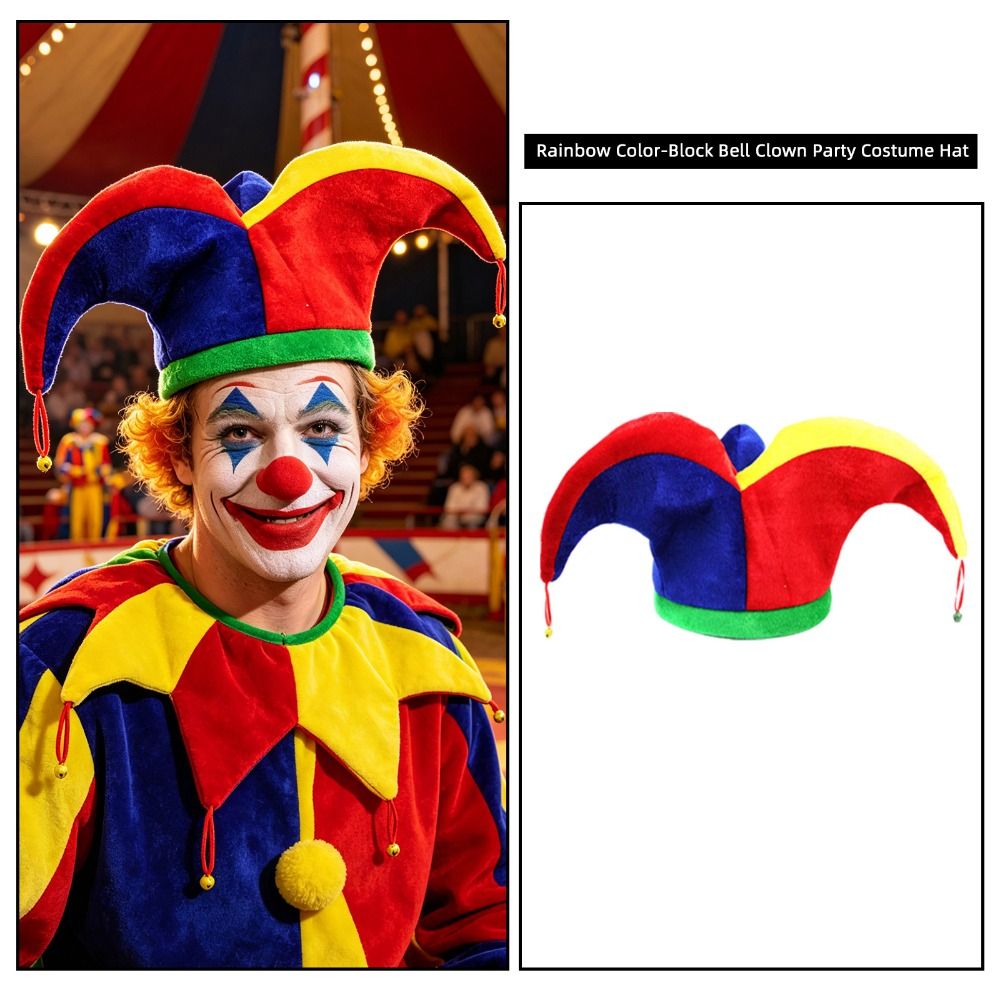 หมวกตัวตลกหลากสี ดีไซน์ตลก 3 จ - Free Cosplay Prop Patterns บทวิจารณ์และราคา