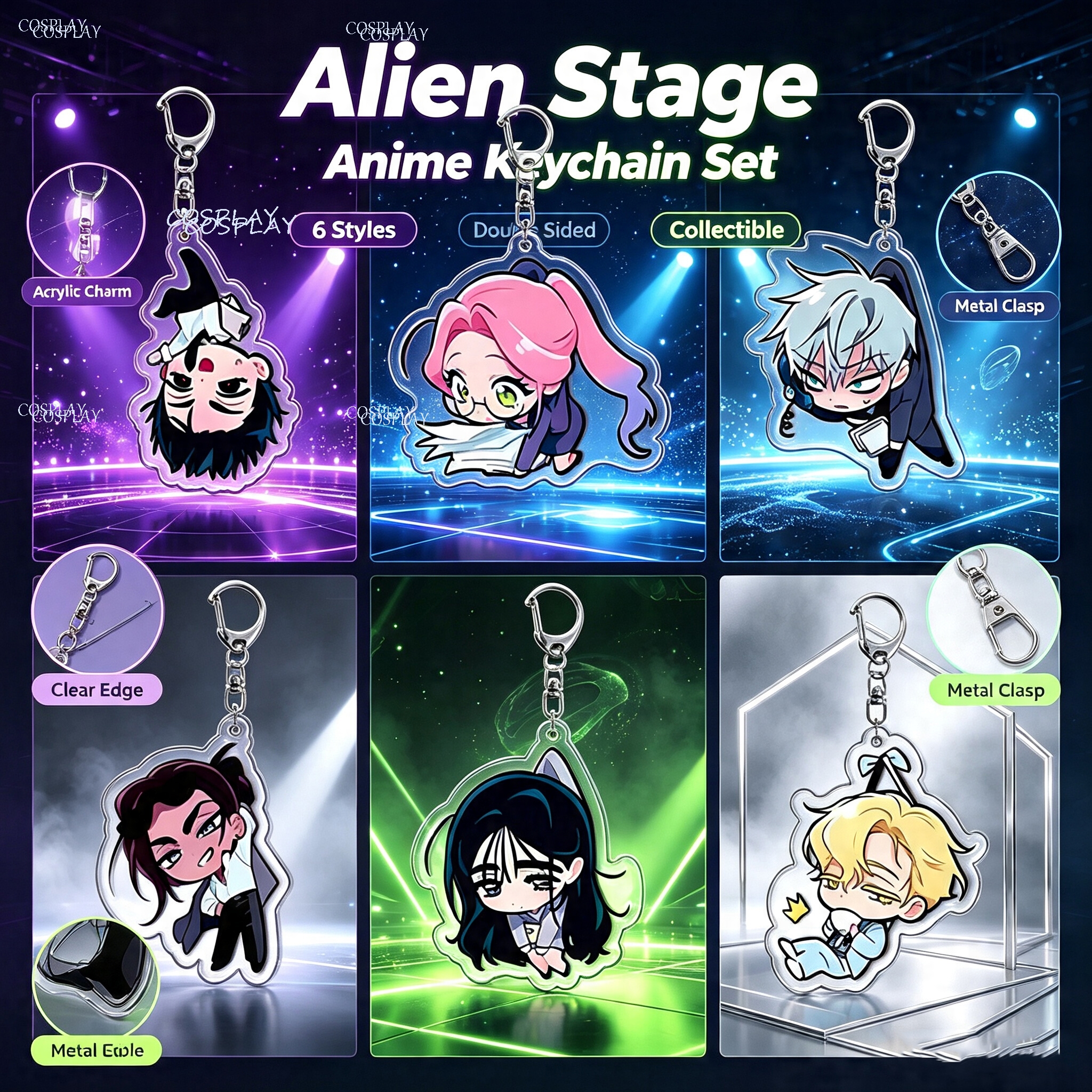 เอเลี่ยนสเตจอะคริลิคพวงกุญแจจี - Acrylic Cosplay Prop บทวิจารณ์และราคา