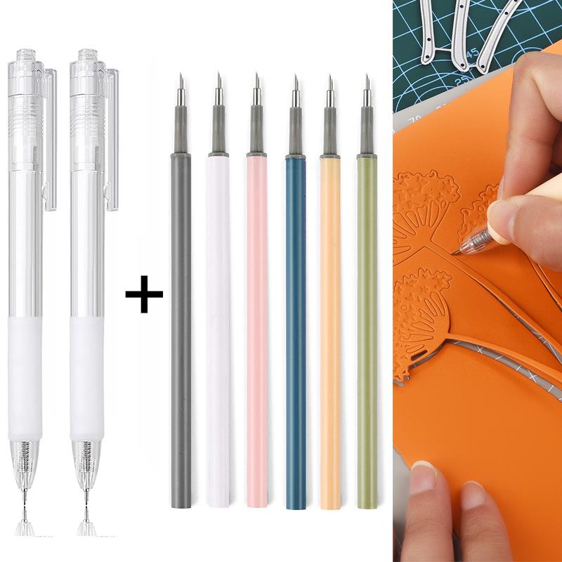2 + 6 ชิ้นมีดปากกาชุดเติม Art  - Craft Knife Set บทวิจารณ์และราคา