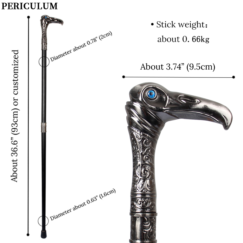 ไม้เท้าทรงปากนกสีเงินสไตล์หมอโ - Detachable Cosplay Prop บทวิจารณ์และราคา