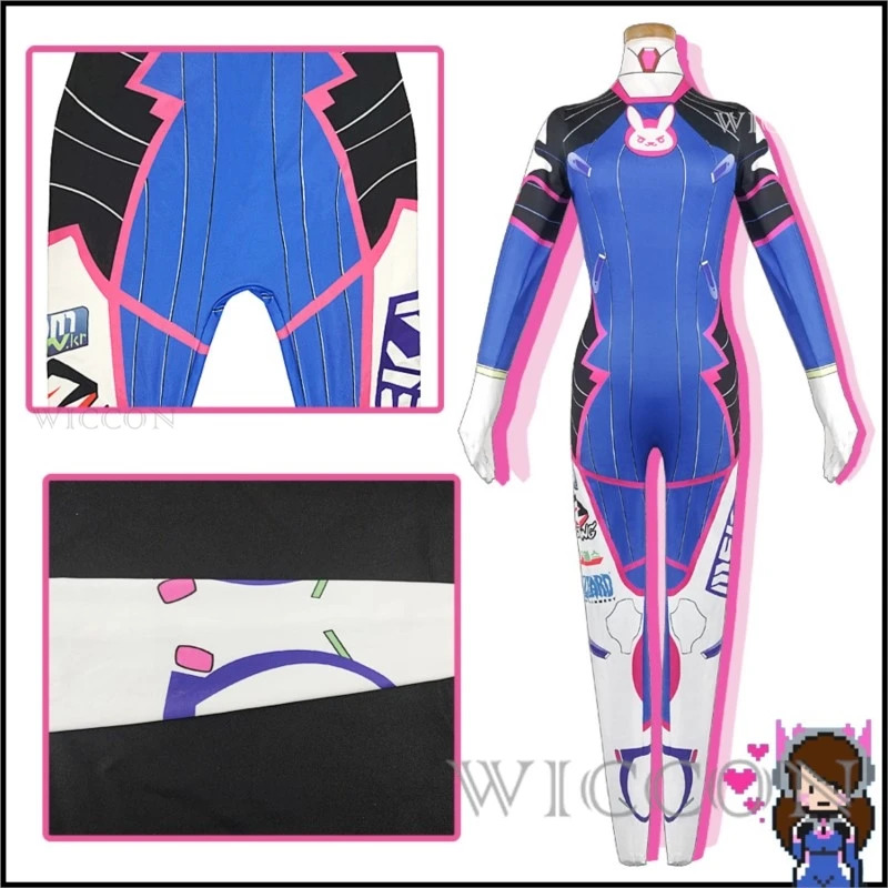 ชุดจั๊มสูทรัดรูปอนิเมะผู้หญิงป - Dva Cosplay Prop บทวิจารณ์และราคา