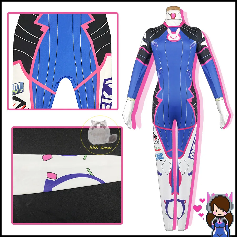 DVA ชุดบอดี้สูทชุดคอสเพลย์ผู้ห - Dva Cosplay Prop บทวิจารณ์และราคา