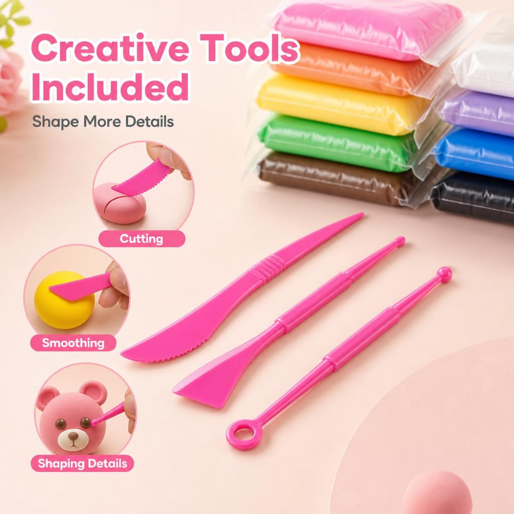 ชุดดินปั้นแห้งเร็ว นุ่ม เบา ปล - Foam Clay Sculpt บทวิจารณ์และราคา