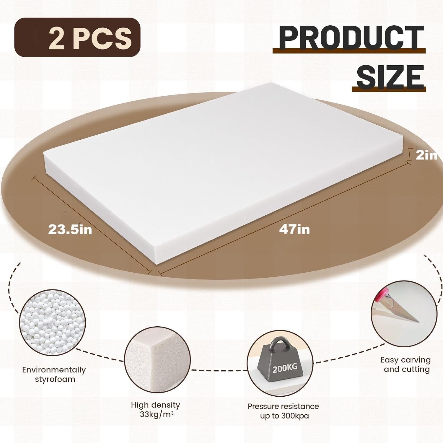 แผ่นโฟม XPS ความหนาแน่นสูง ขนา - Easy Cosplay Prop บทวิจารณ์และราคา