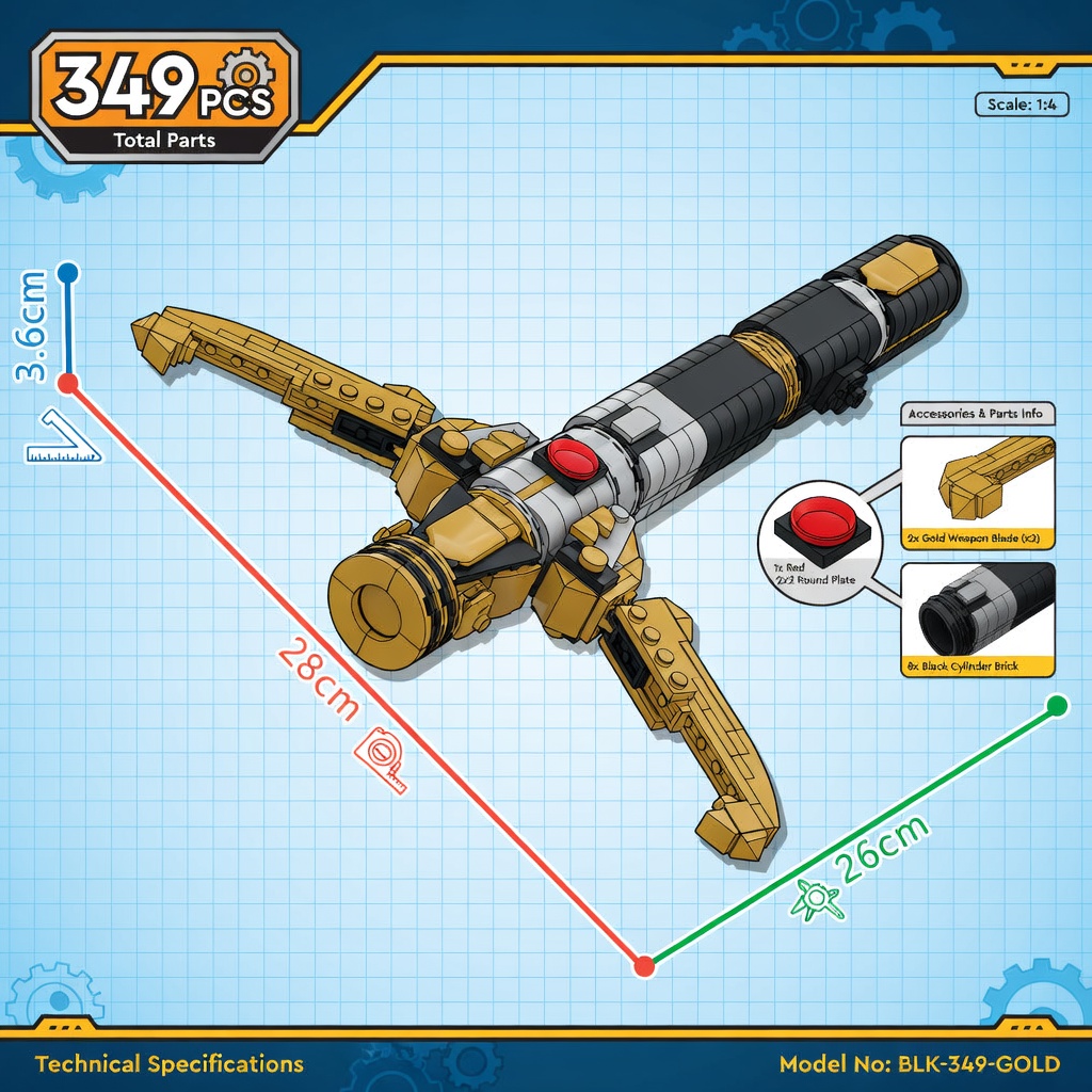 ดาบพลังงานไซไฟ ชุดตัวต่อ MOC อ - Cosplay Prop Building บทวิจารณ์และราคา