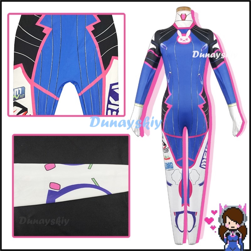 ชุดจั๊มสูทผู้หญิงอนิเมะ DVA วิ - Dva Cosplay Prop บทวิจารณ์และราคา